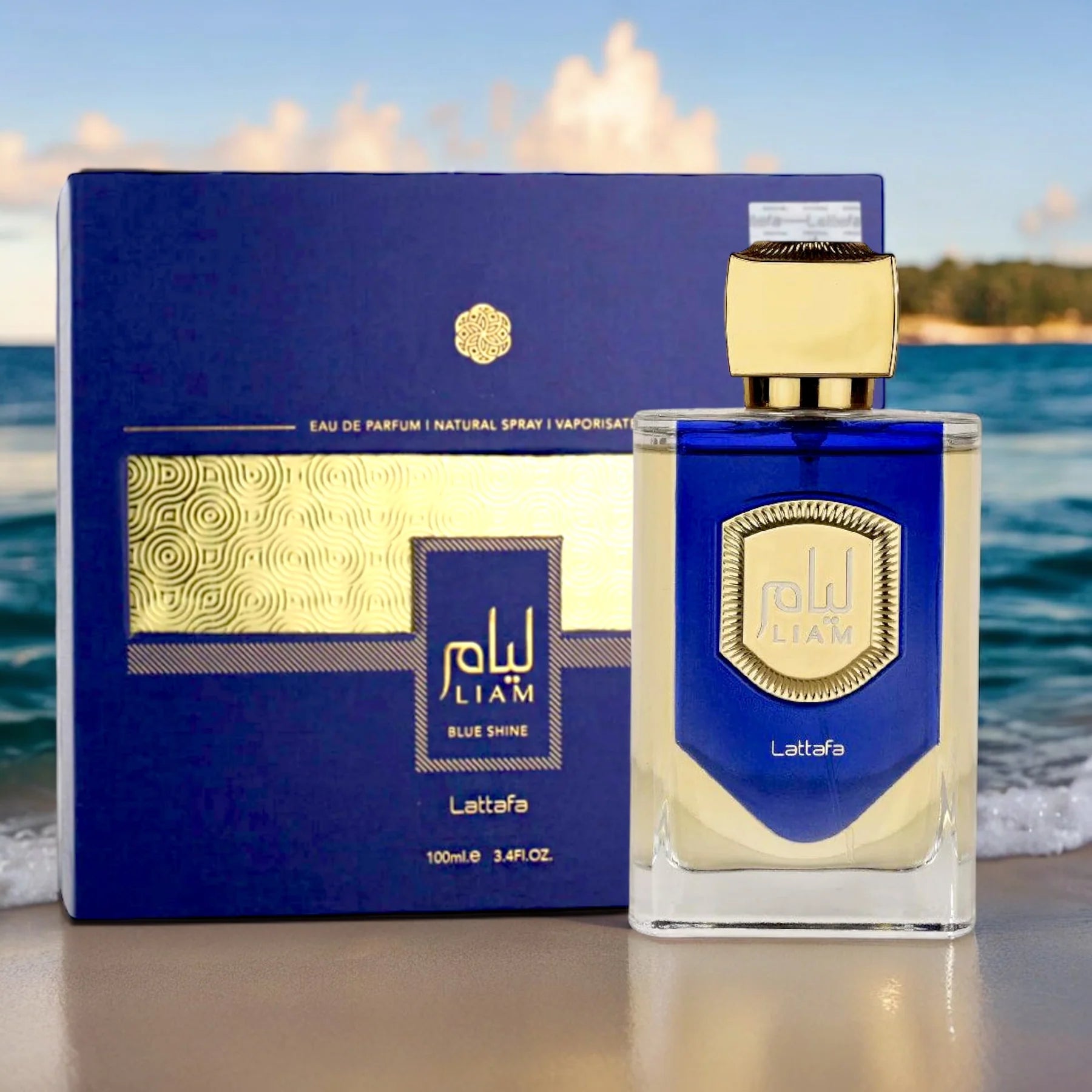 Lattafa Liam Blue EDP Spray 3.4 oz Fragrances